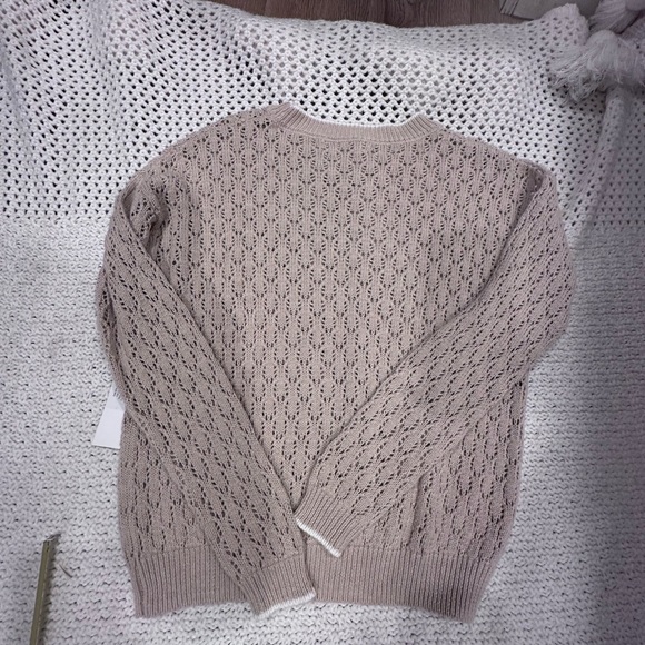 NEW ONE GREY DAY LOS ANGELES WOMENS Elegant Sweater SMALL COLOR SABLE/STARCH - Picture 7 of 8